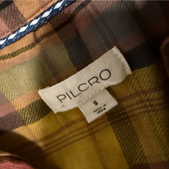 Anthropologie Pilcro Long-Sleeve Tiered High-Low Dress in Dark Orange Size Small - Picture 10 of 10